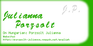 julianna porzsolt business card